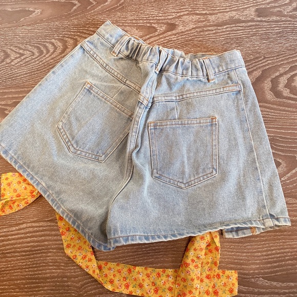 🆕denim set bustier+high waisted shorts M - Picture 6 of 8